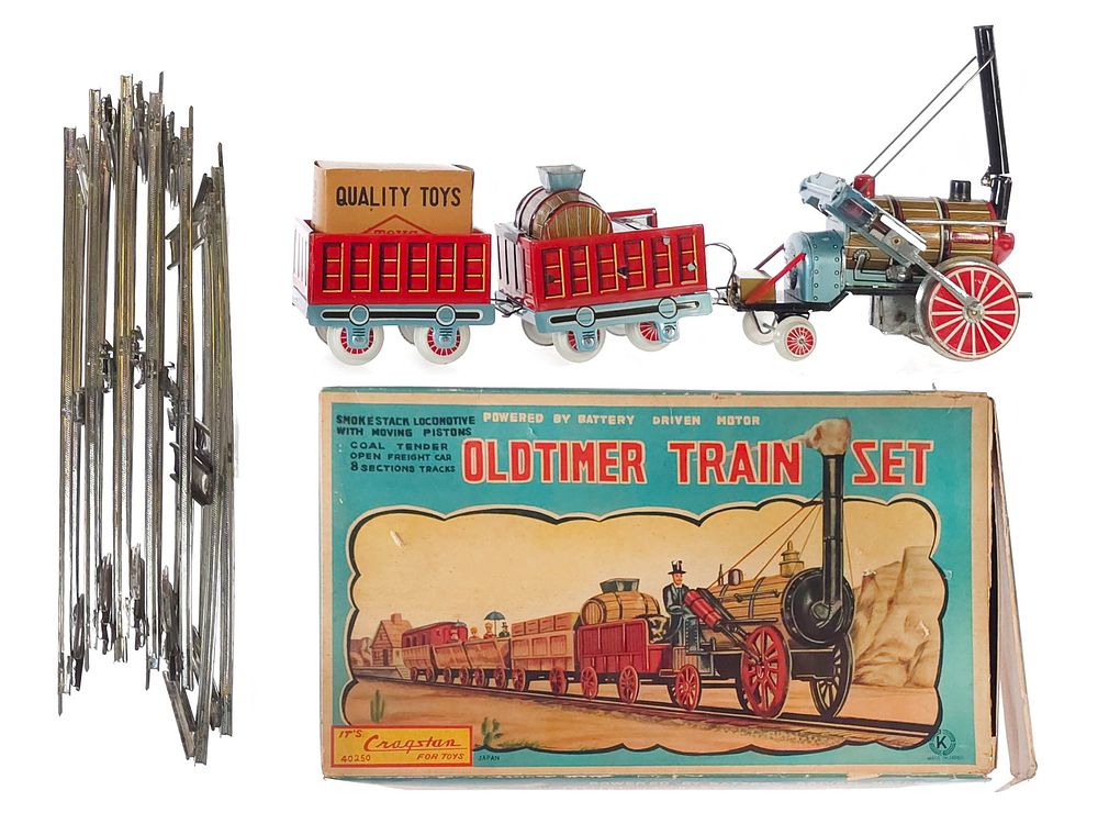 Lot 407: Cragstan Sankai Battery-Operated Oldtimer Train Set Boxed