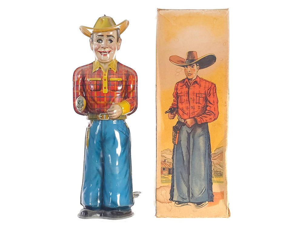 Lot 408: Technofix Cowboy Gunslinger Tin Windup Boxed
