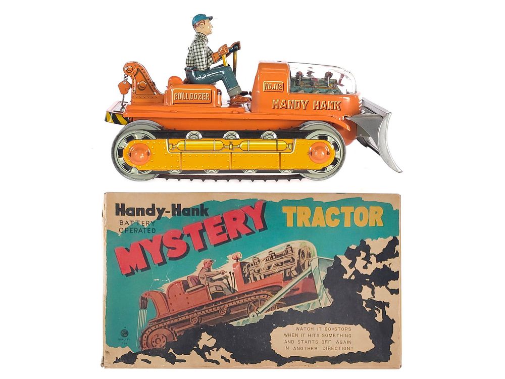 Lot 412: Nomura T.N Handy-Hank Mystery Tractor Tin Batt. Op. Boxed
