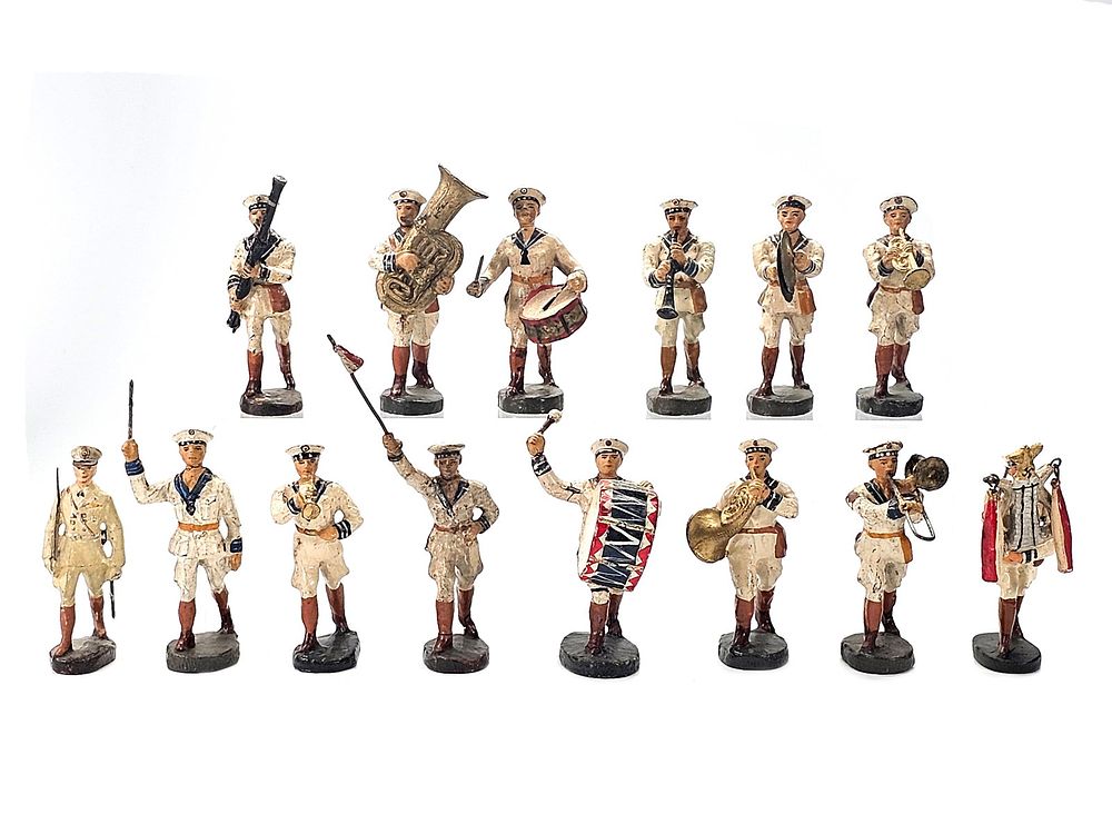 Lot 172: (14) Elastolin Italian Royal Navy Band-Summer