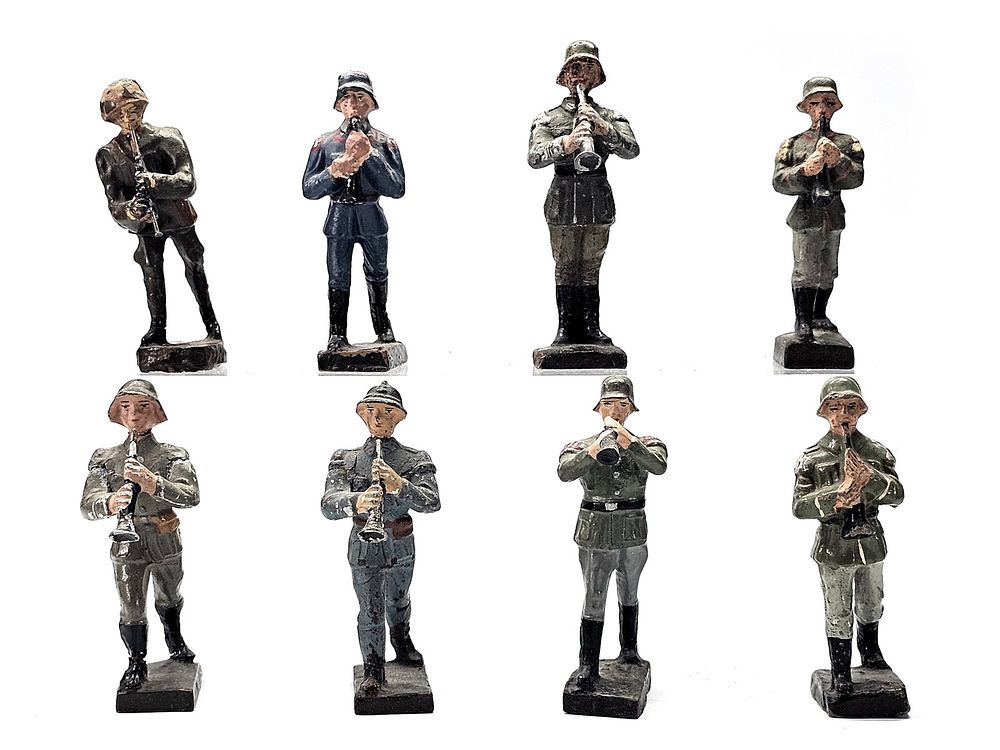 Lot 215: (8) Lineol, Leyla & Schosso Mixed German Infantry Musicians