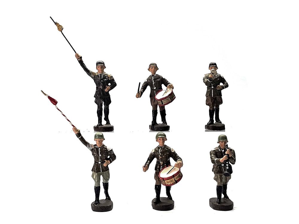 Lot 236: (6) Elastolin German Military Band