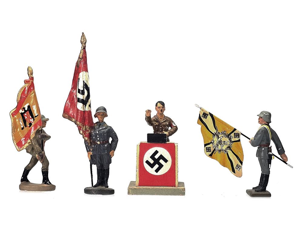 Lot 276: (4) Elastolin/Lineol/RK German Wehrmacht Leadership Rally & Command Figure
