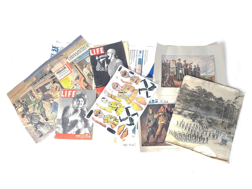 Lot 330: WWII Military Propaganda Art, Historical Ephemera & Vintage Print Lot