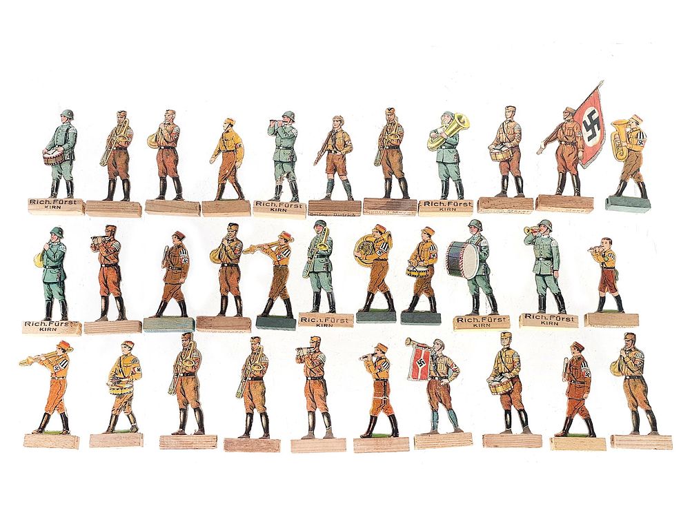 Lot 332: (32) Rich. Furst & Allied Makers German WWII Flat Cardboard Figures