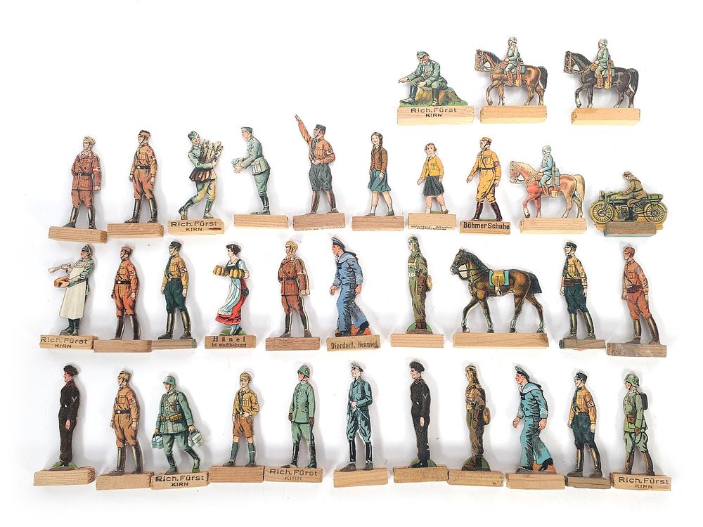 Lot 333: (34) Rich. Furst & Allied Makers German WWII Flat Cardboard Figures
