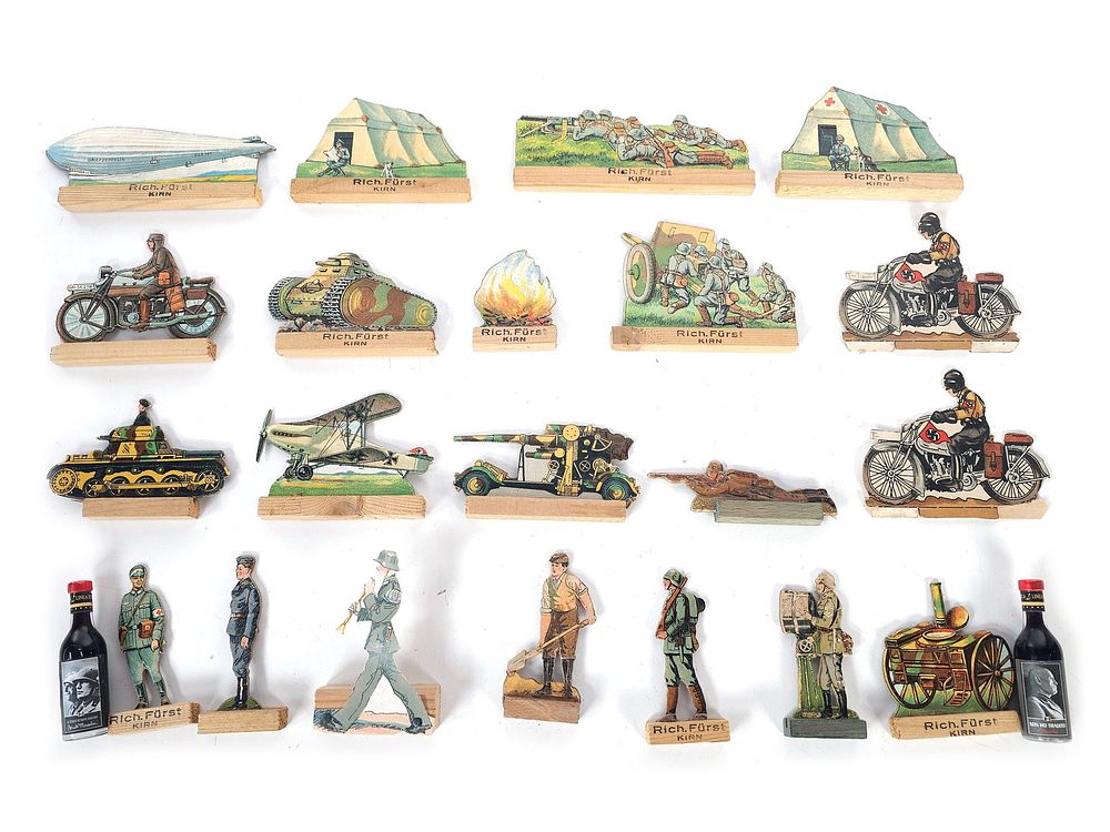 Lot 334: (23) Rich. Furst & Allied Makers German WWII Flat Cardboard Figures