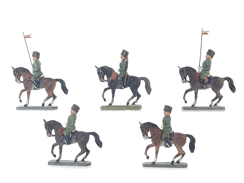 Lot 349: (10) Elastolin Soviet Union Cossack Cavalry