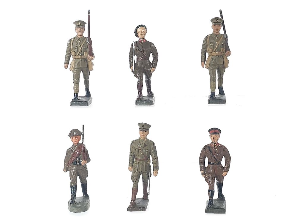 Lot 351: (6) Lineol British & International Infantry