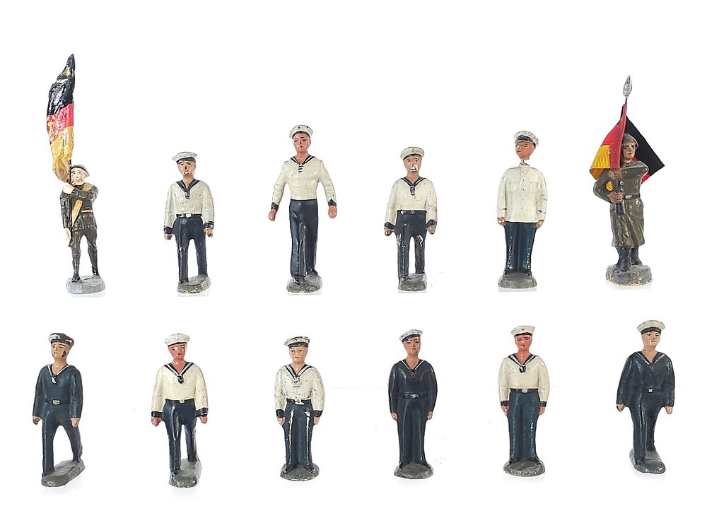 Lot 365: (12) Lineol German Kriegsmarine & Volksmarine Sailors
