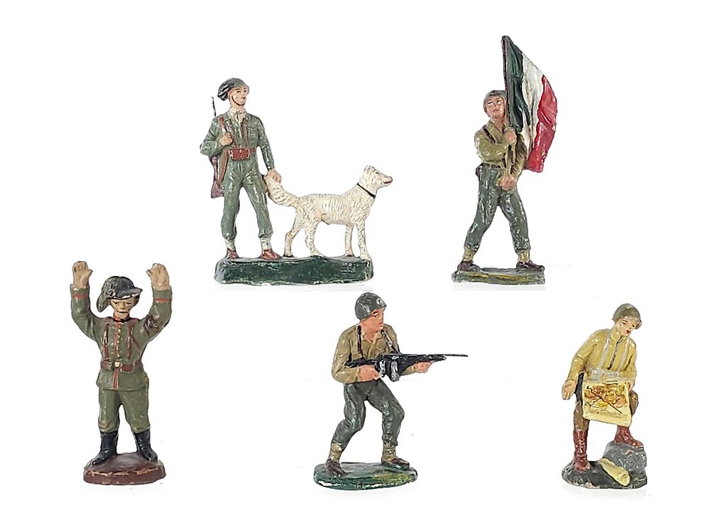 Lot 370: (5) Rovello Italian Royal Army Infantry & Specialized Units