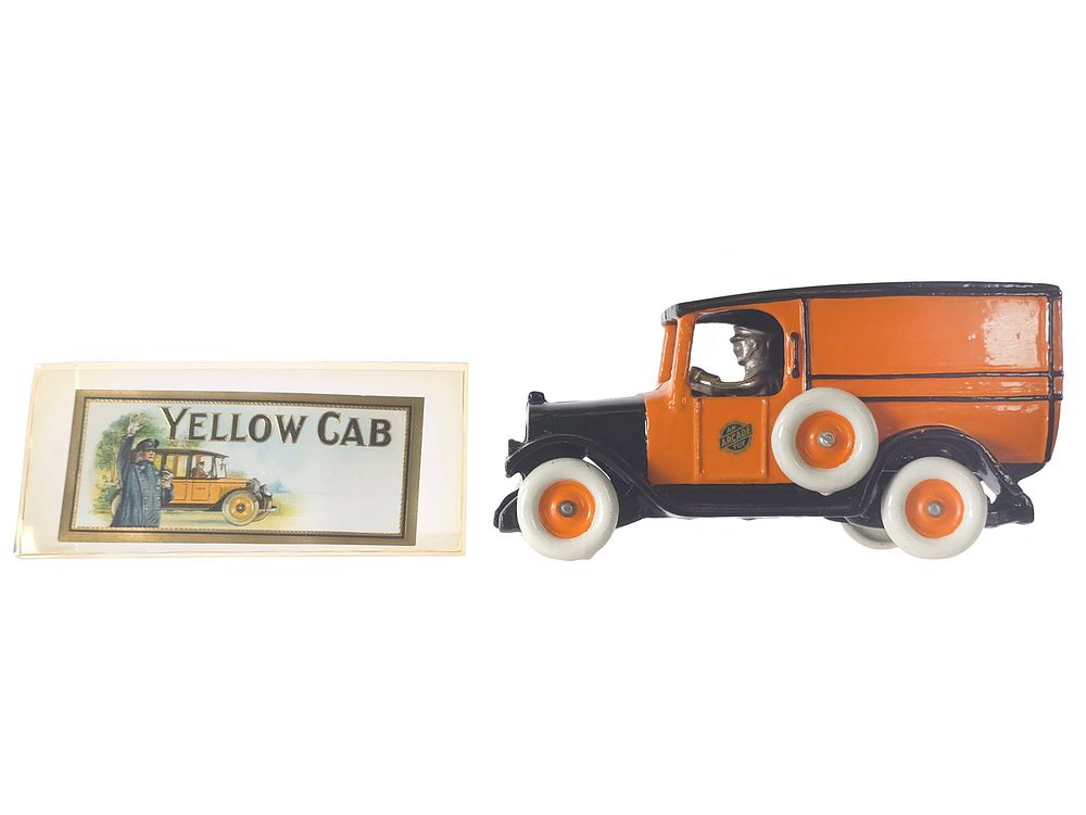 Lot 385: Arcade Yellow Taxi Cast Iron Panel Truck