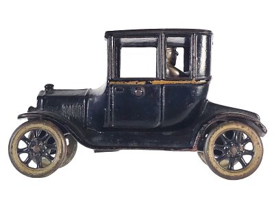 Arcade Model T Coupe Cast Iron. An early Arcade Toys Model T two-door coupe, circa 1924, retains 