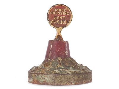 Hubley Elusive Cable Crossing Buoy Cast Iron. Very elusive and unusually large for a cast iron 