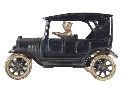 Arcade Open Touring Cast Iron Model T Ford. Arcade Toys produced this top-up Touring Car version 