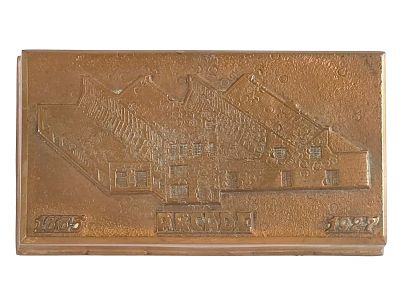 Arcade Employee Cast Brass Paperweight. Made specifically for Arcade Manufacturing employees 