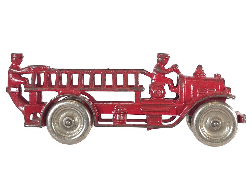 Lot 447: Kenton Fire Ladder Truck Cast Iron