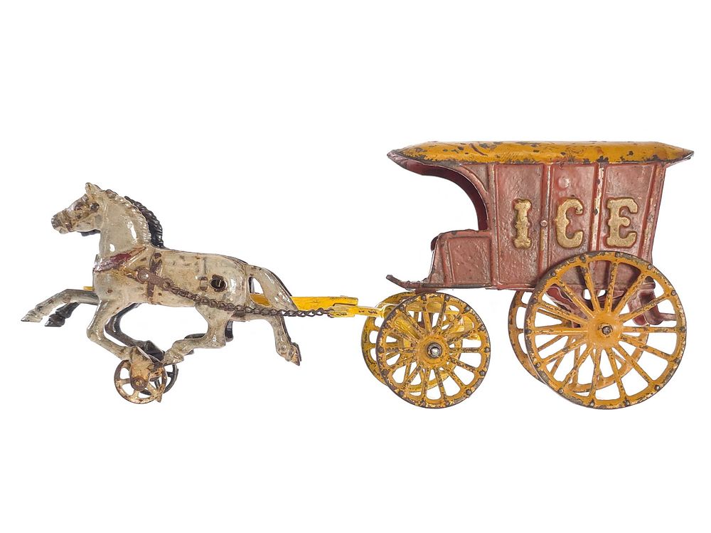 Lot 456: Dent Horse-Drawn Ice Wagon