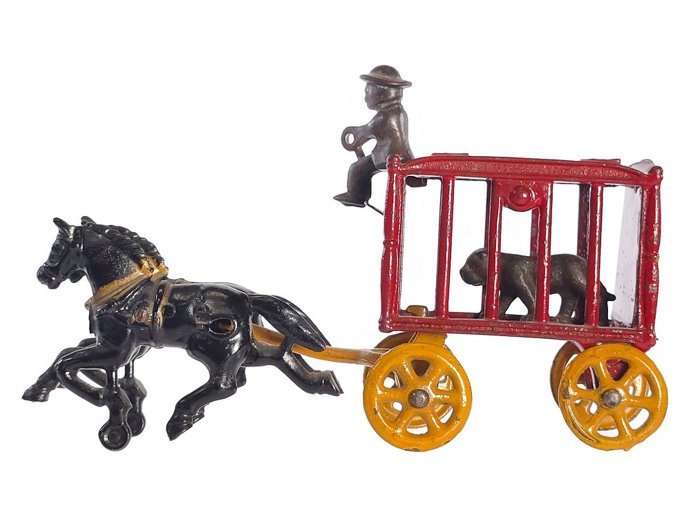 Lot 458: Mini Hubley Circus Wagon Cast Iron