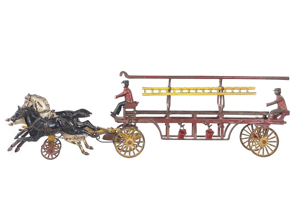 Lot 462: Unusual Wilkins Large Hook and Ladder Truck