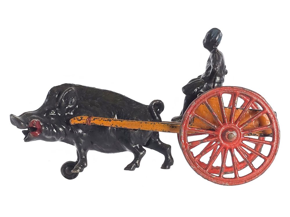 Lot 468: Kenton Toys Egyptian on Boar Cart