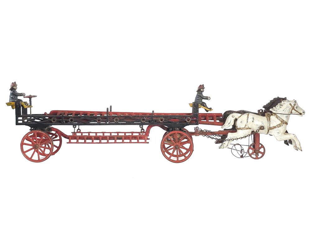 Lot 473: Ives Hook and Ladder Horse-Drawn Wagon