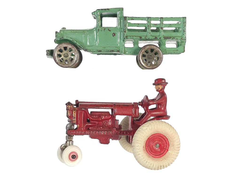 Lot 491: (2) Arcade Farm Truck & Tractor Cast Iron