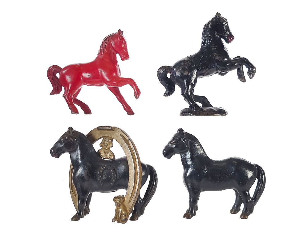 Lot 495: (4) Williams/Hubley/Arcade Cast Iron Horse Banks