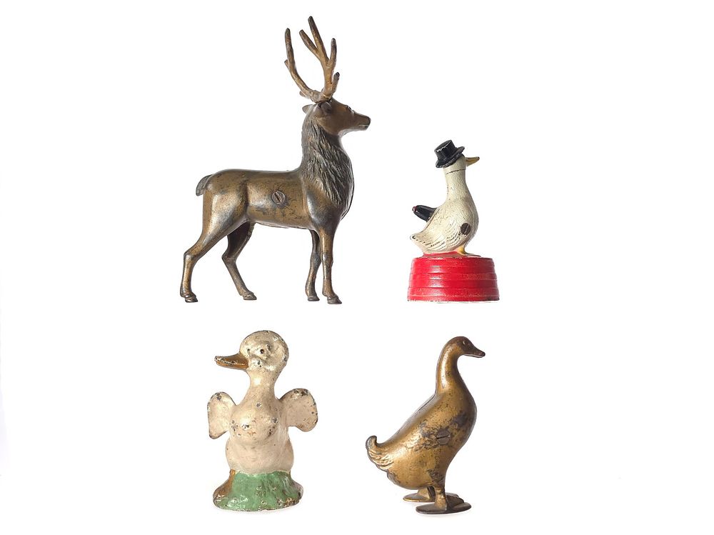 Lot 503: (4) Hubley & Williams Elk & Duck Banks
