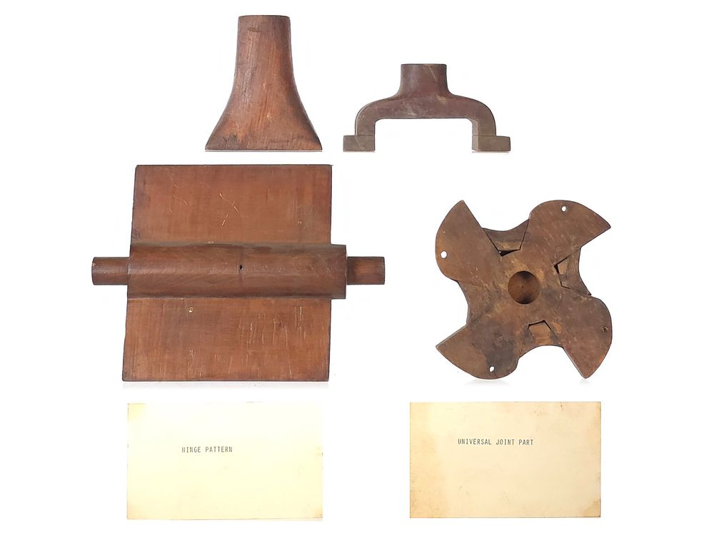 Lot 509: (4) J&E Stevens OOAK Hand Carved Wooden Industrial Machinery Patterns