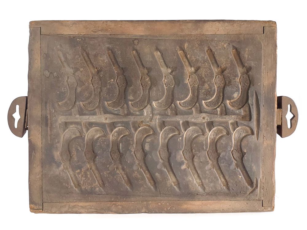 Lot 511: One-of-a-Kind Original J.E. Stevens 1870-1880s Pocket Pistol Matchplate Sand Mold