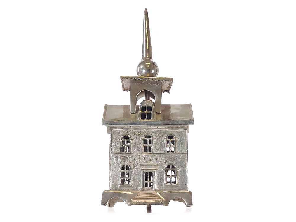 Lot 523: Large Spelter "Souvenir" Building Bank