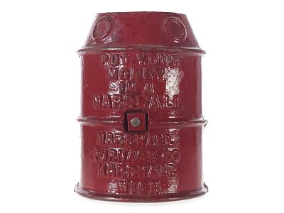 Marshall Furnace Co. Cast Iron Advertising Still Bank. This cast iron advertising still bank is 