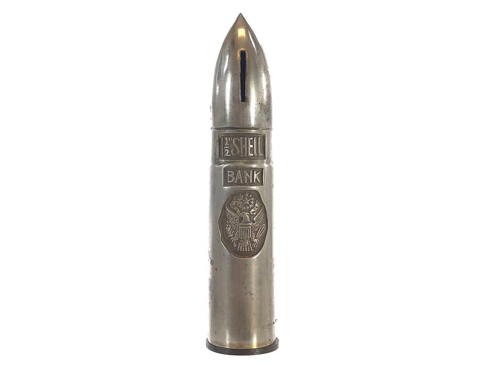 Lot 535: Ferrosteel Mfg. Co. 1 1/2 Inch Shell Still Bank