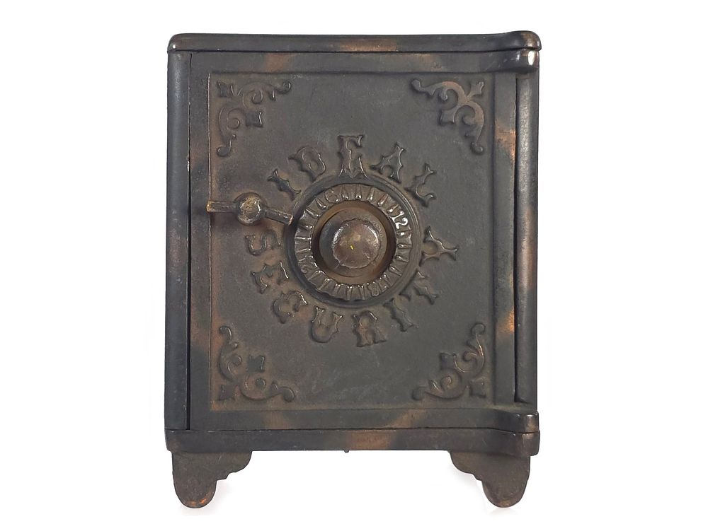 Lot 540: Ideal Security Safe Cast Iron Still Bank