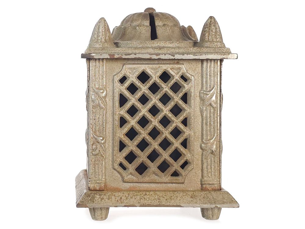 Lot 541: Four Posted Cast Iron Still Bank ca. 1900s