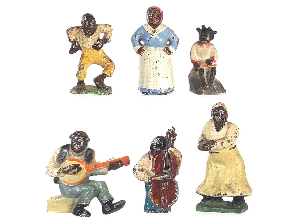 Lot 569: (6) Hubley Cast Iron Deep South Figures
