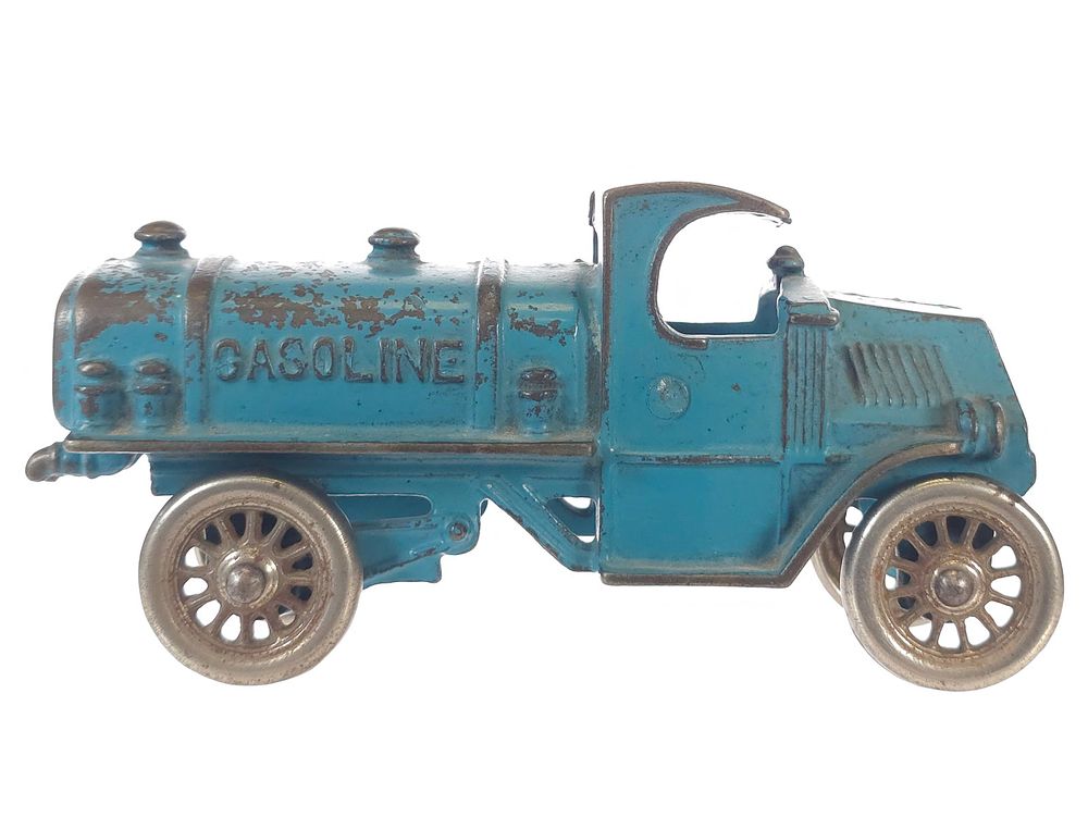 Lot 575: Large A.C. Williams Blue Gasoline Tanker Truck
