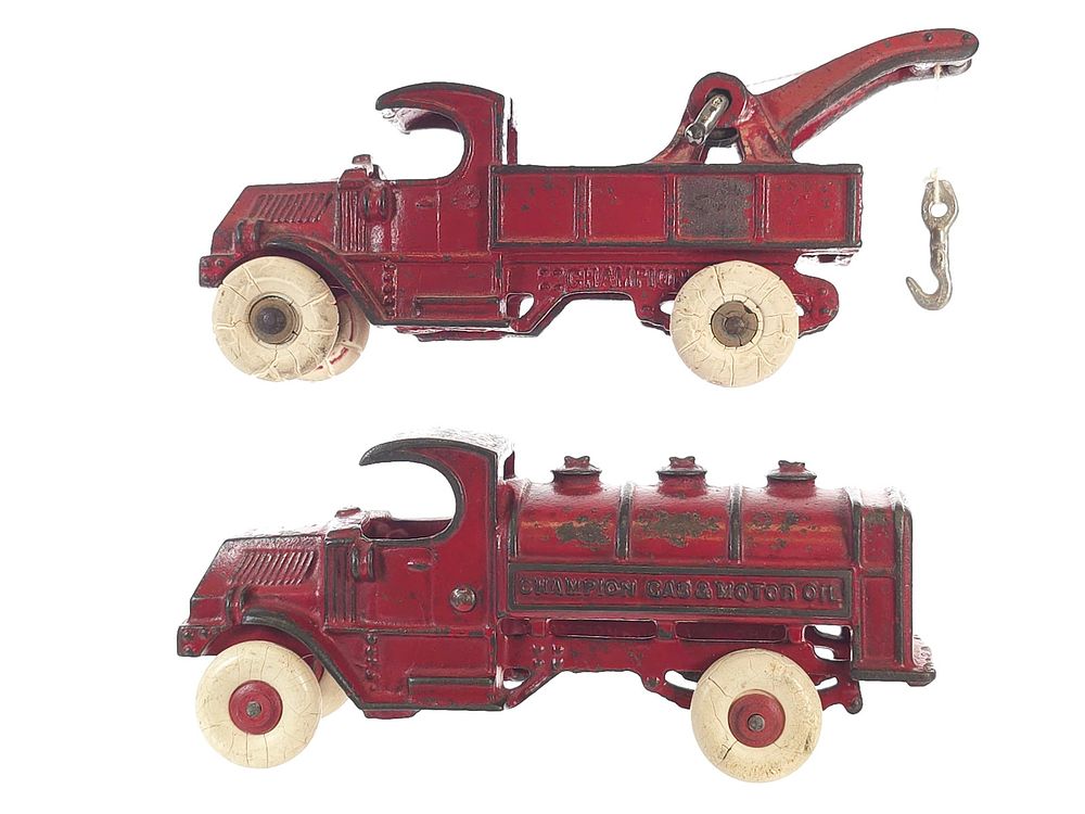Lot 588: (2) Champion Tow Truck & Gasoline Tanker