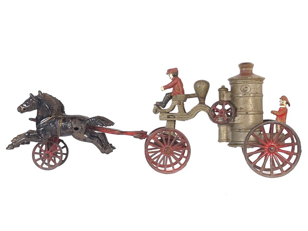 Lot 601: Hubley 2-Horse Fire Pumper