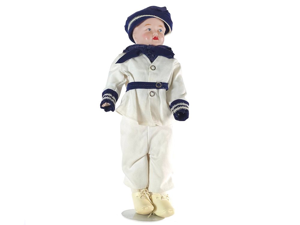 Lot 629: ca. 1910 German Bisque Cupid Boy Doll