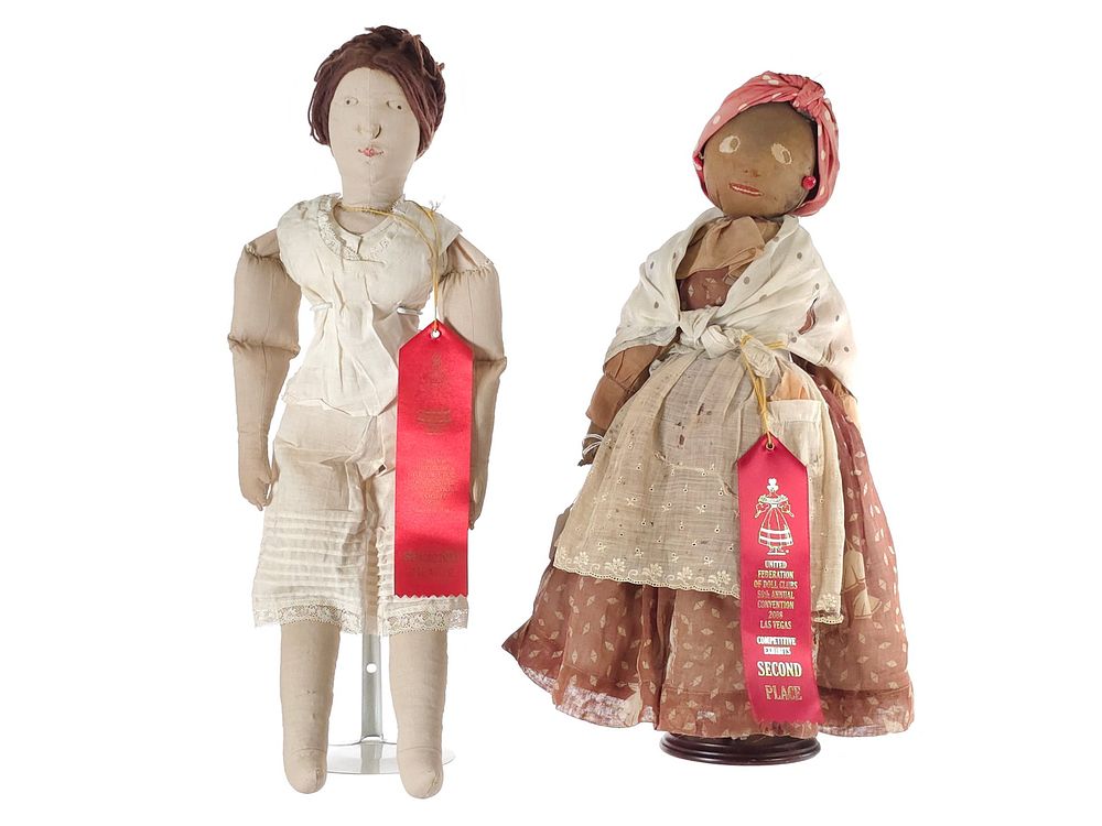 Lot 634: (2) Black Aunt Jemima Rag Doll & Unusual Rag Doll