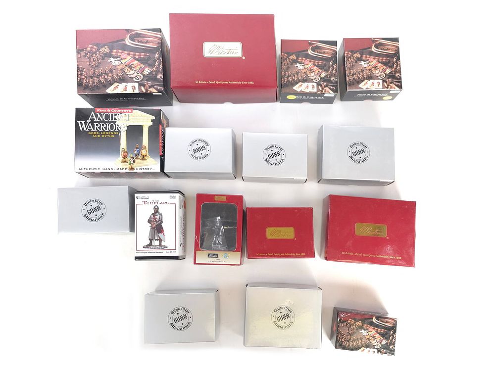 Lot 373C: (16) Soldier Figure Boxes King & Country/Britains