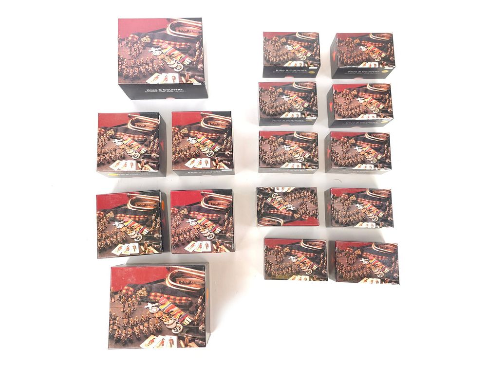 Lot 373E: (16) King & Country Miniature Toy Soldier Boxes
