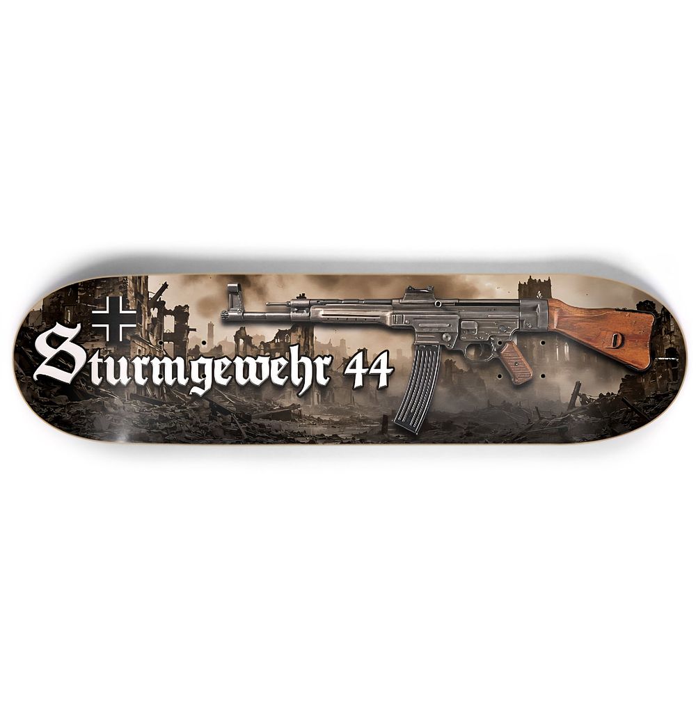 Lot 373G: WWII German STG44 Sturmgewehr Rifle Skateboard Deck Wall Art