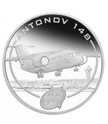 Antonov AN-148. Country : Cook Islands 
Currency: 1 Dollar 
Year : 2008 
Metal : Silver 999 