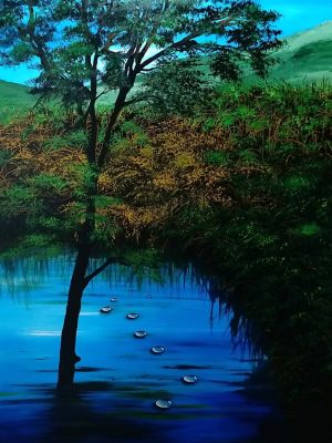 Amalia Haas - View. Oil on canvas 
Signed and framed 
0.90 / 120 meters 
* 
Amalia 