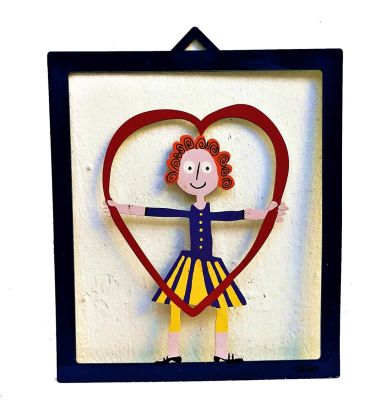 heart. Laser cutting metal sculpture 
Length: 22 cm 
Width: 25 centimeters