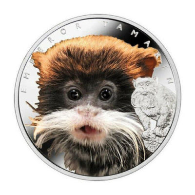 1 Dollar. Emperor tamarin 
Country: Niue 
Year: 2015 
Metal: 999 silver 
