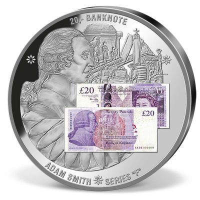 20 Pounds. Country: England 
Year: 2007 
Metal: Bronze plated with pure silver 
Weight: 32 